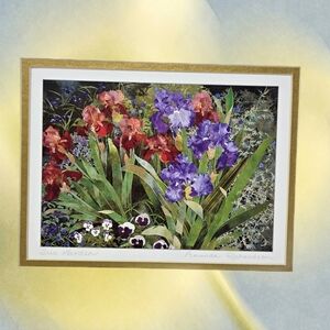 Amanda Richardson Art Print Iris Garden Beautiful Vibrant Colors